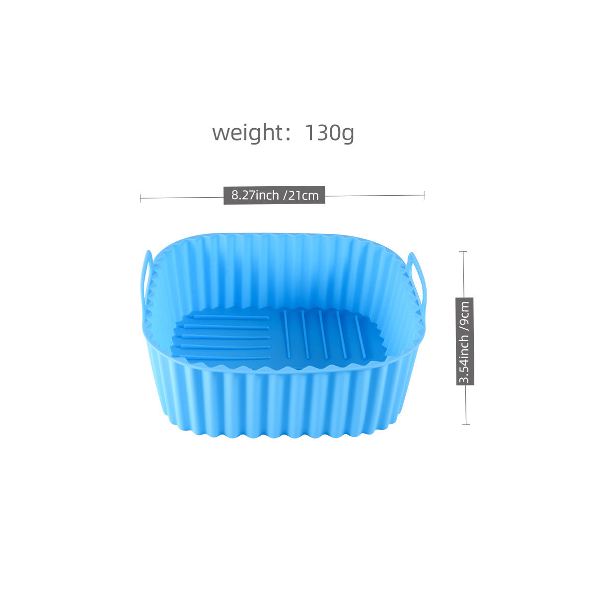 Bandeja silicona cuadrada multicolor air fryer