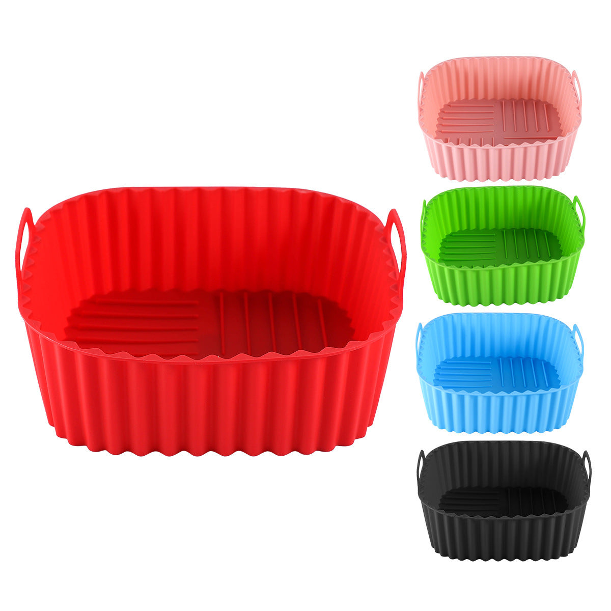 Bandeja silicona cuadrada multicolor air fryer
